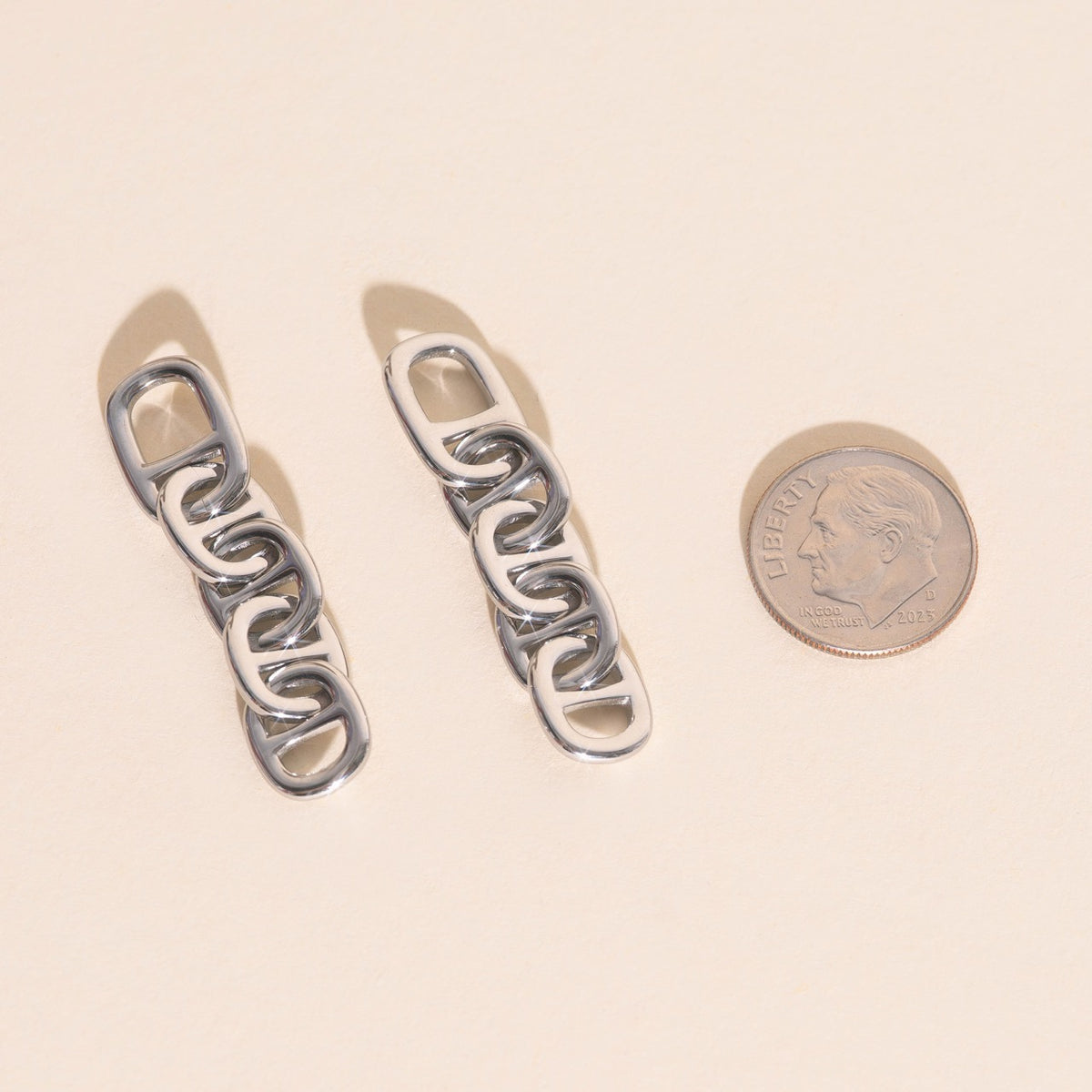Chain Chunky Huggie Hoop Charms