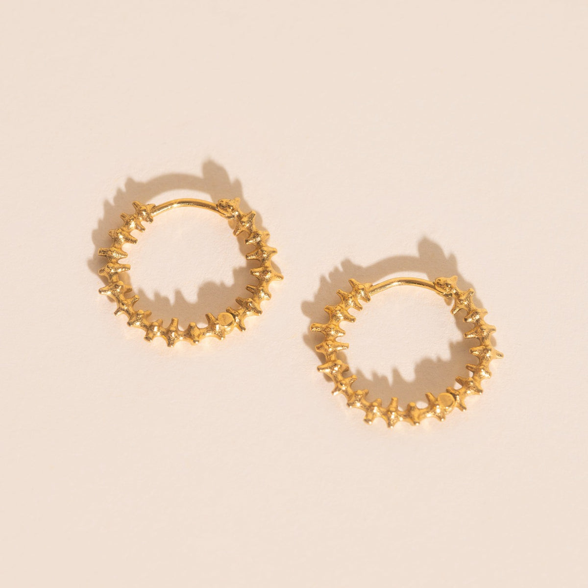 Spiky Huggie Hoop Earrings