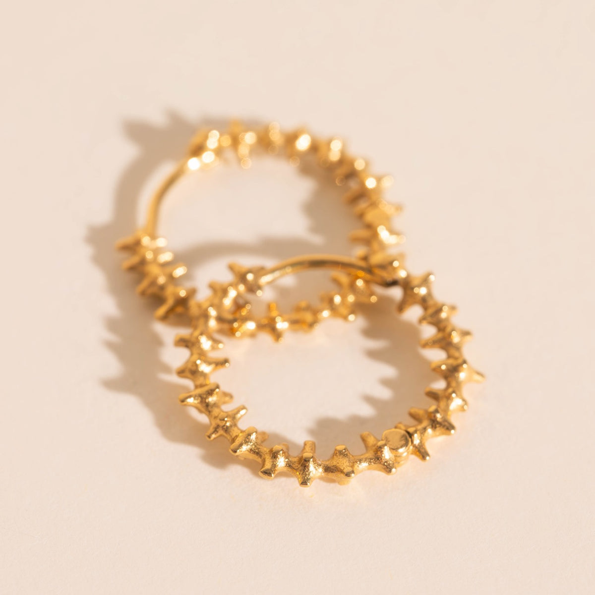 Spiky Huggie Hoop Earrings