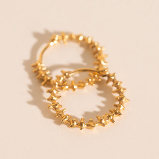 Spiky Huggie Hoop Earrings