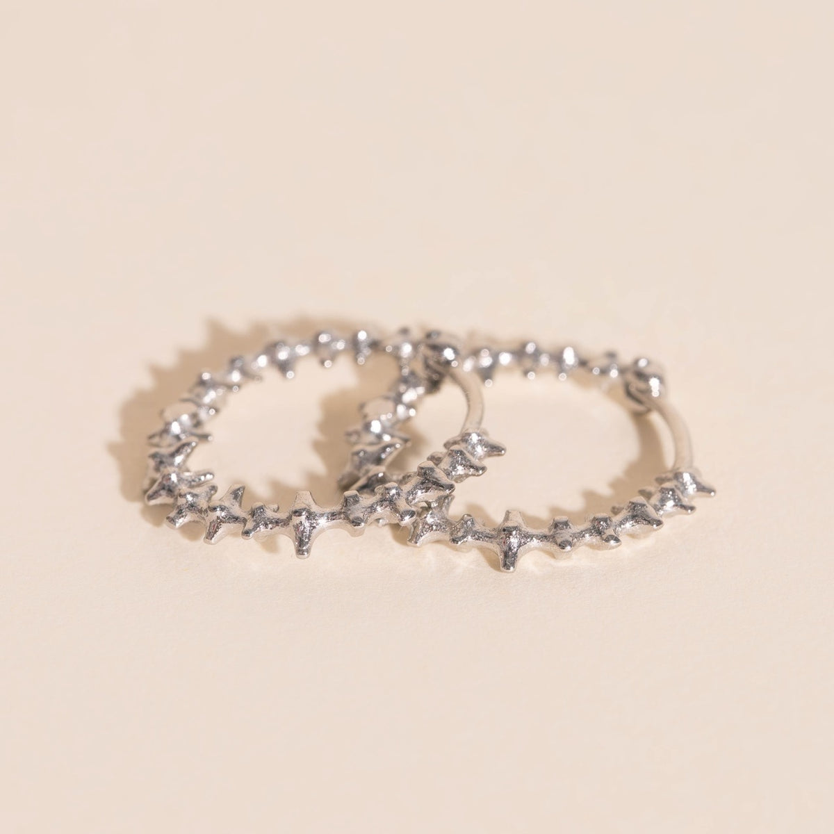 Spiky Huggie Hoop Earrings
