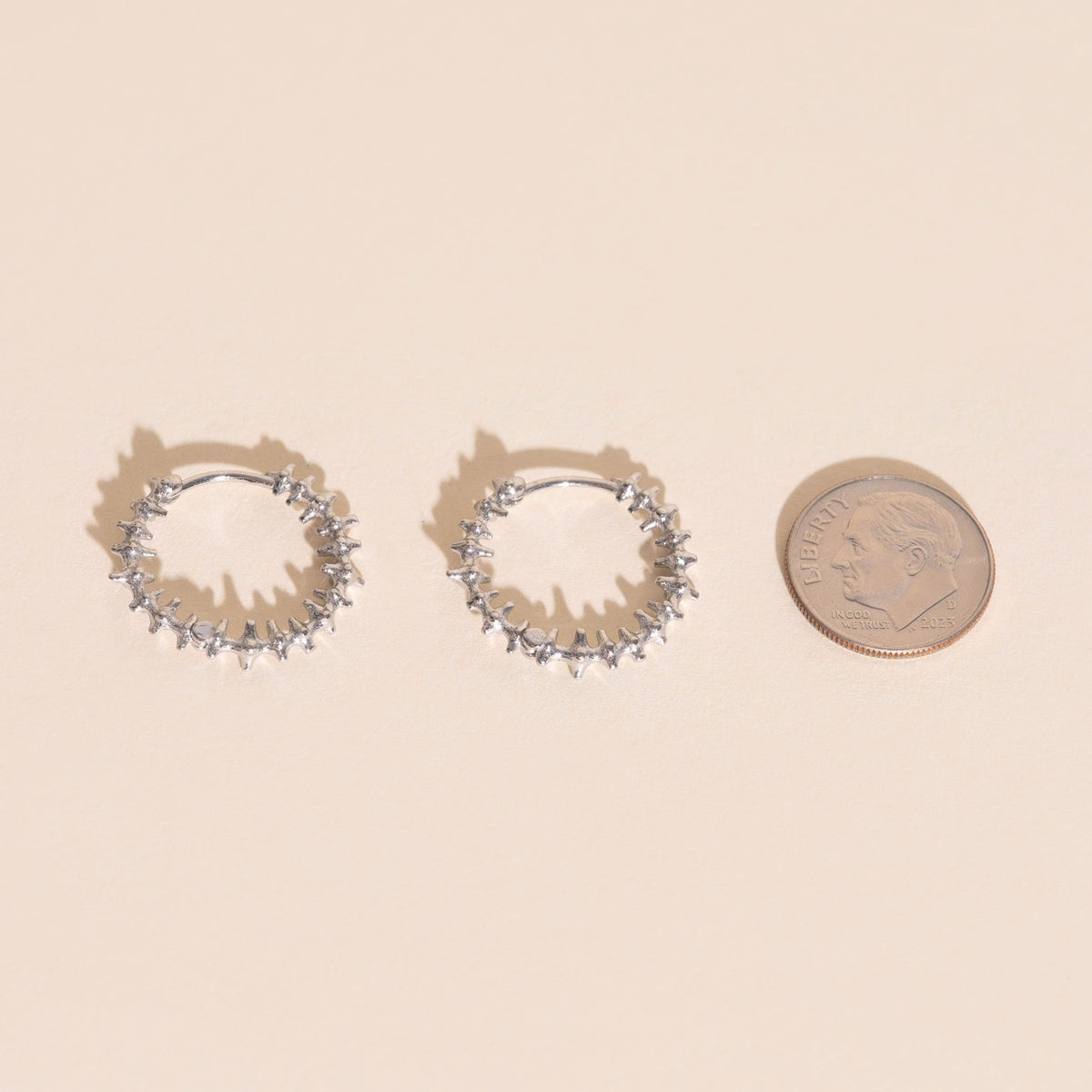 Spiky Huggie Hoop Earrings