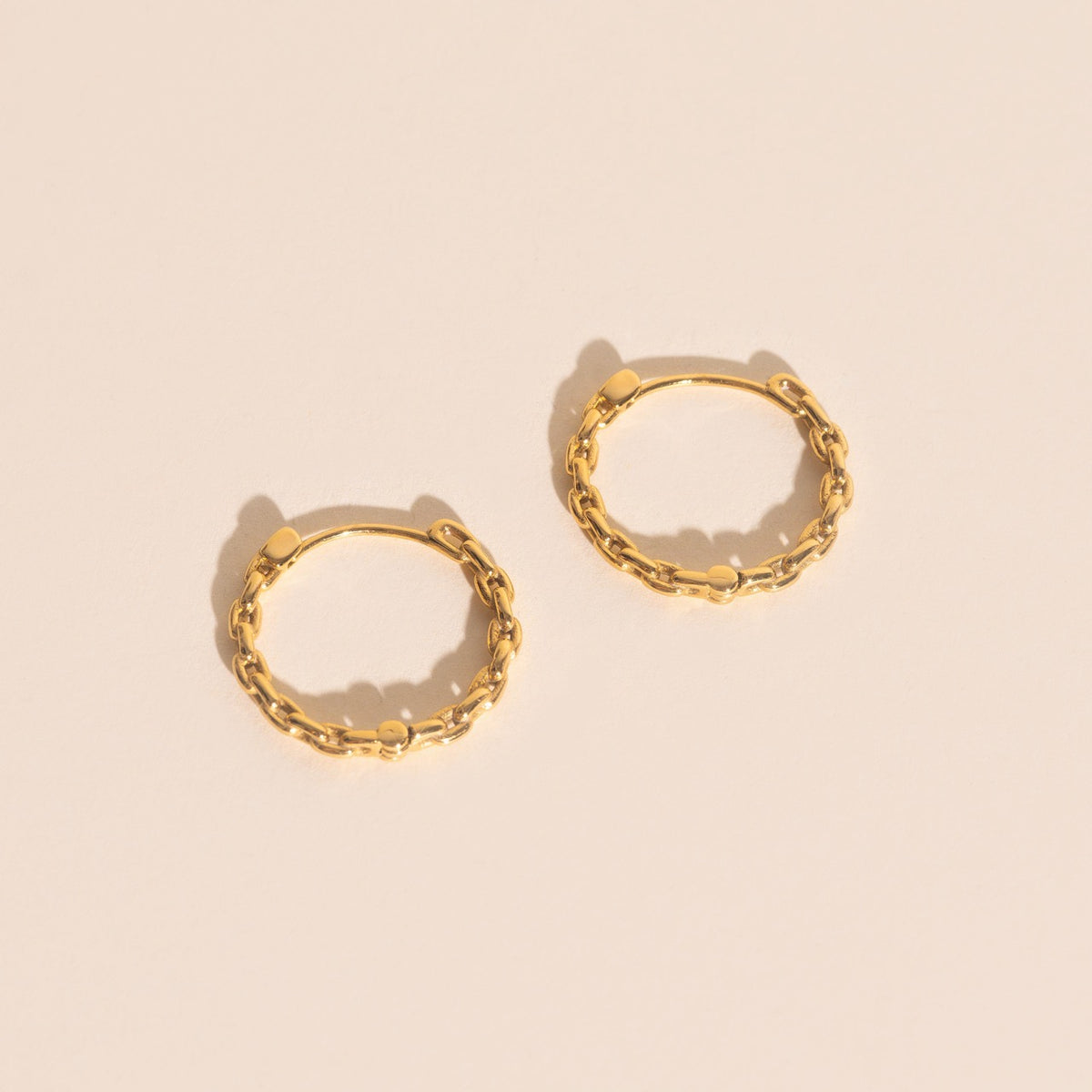 Chain Huggie Hoop Earrings