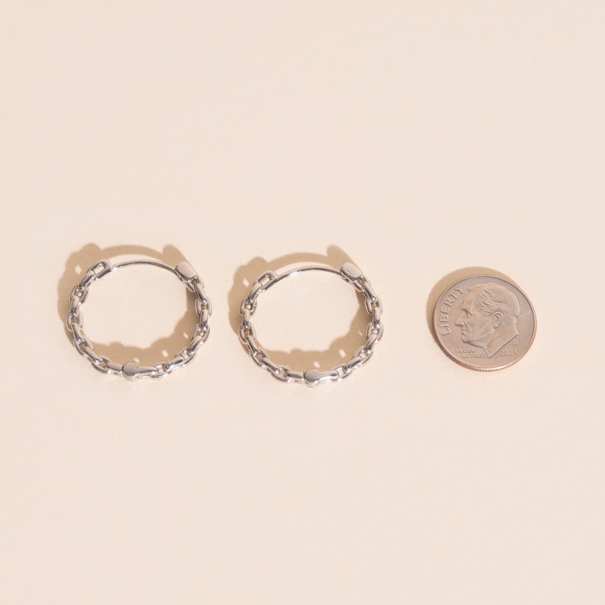 Chain Huggie Hoop Earrings