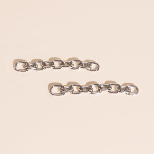 Long Chain Chunky Huggie Hoop Charms