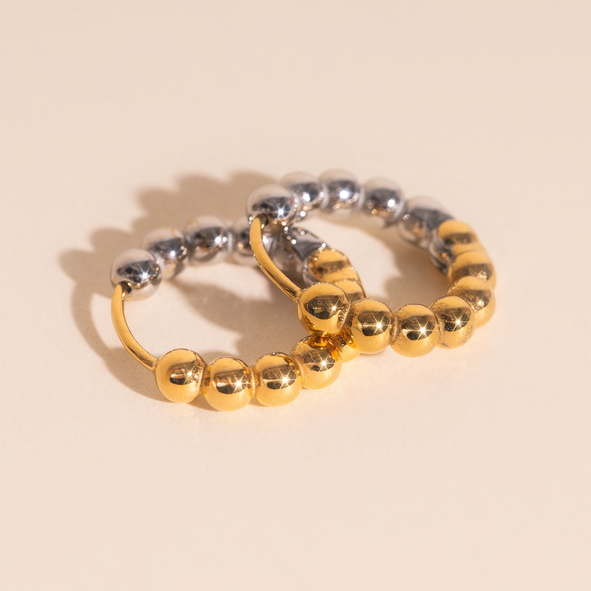 Ball Chunky Huggie Hoop Earrings