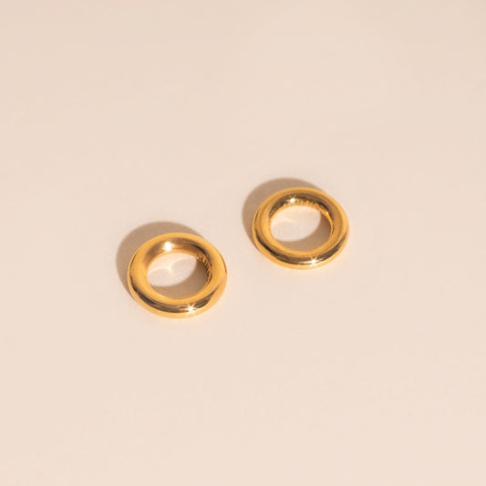 Round Ring Chunky Huggie Hoop Charms