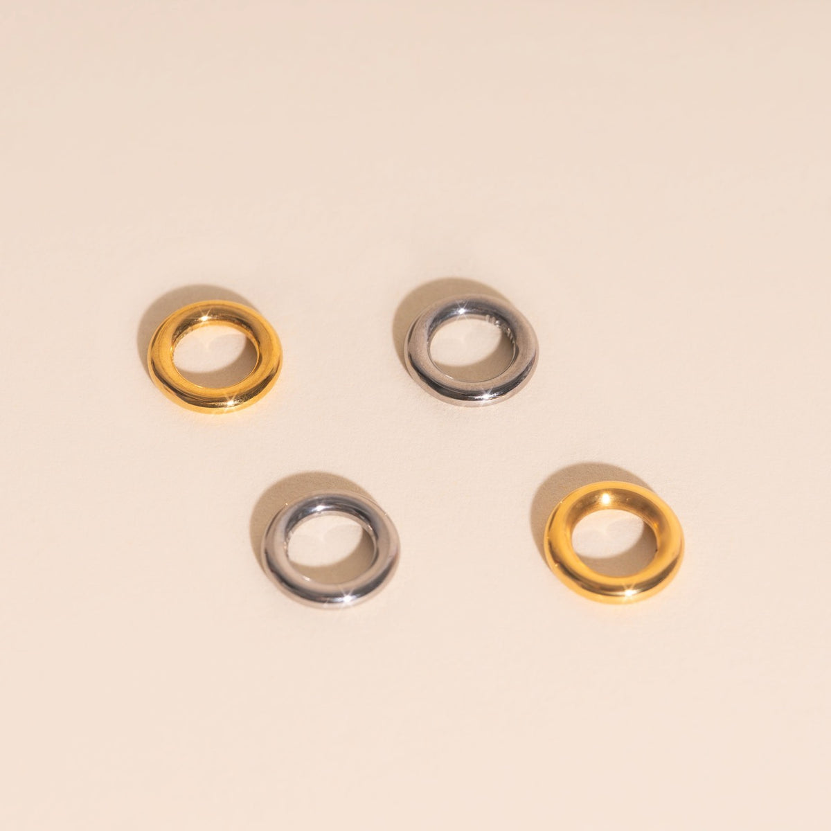 Round Ring Chunky Huggie Hoop Charms