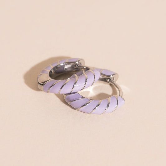 Color Chunky Rounded Huggie Hoop Earrings
