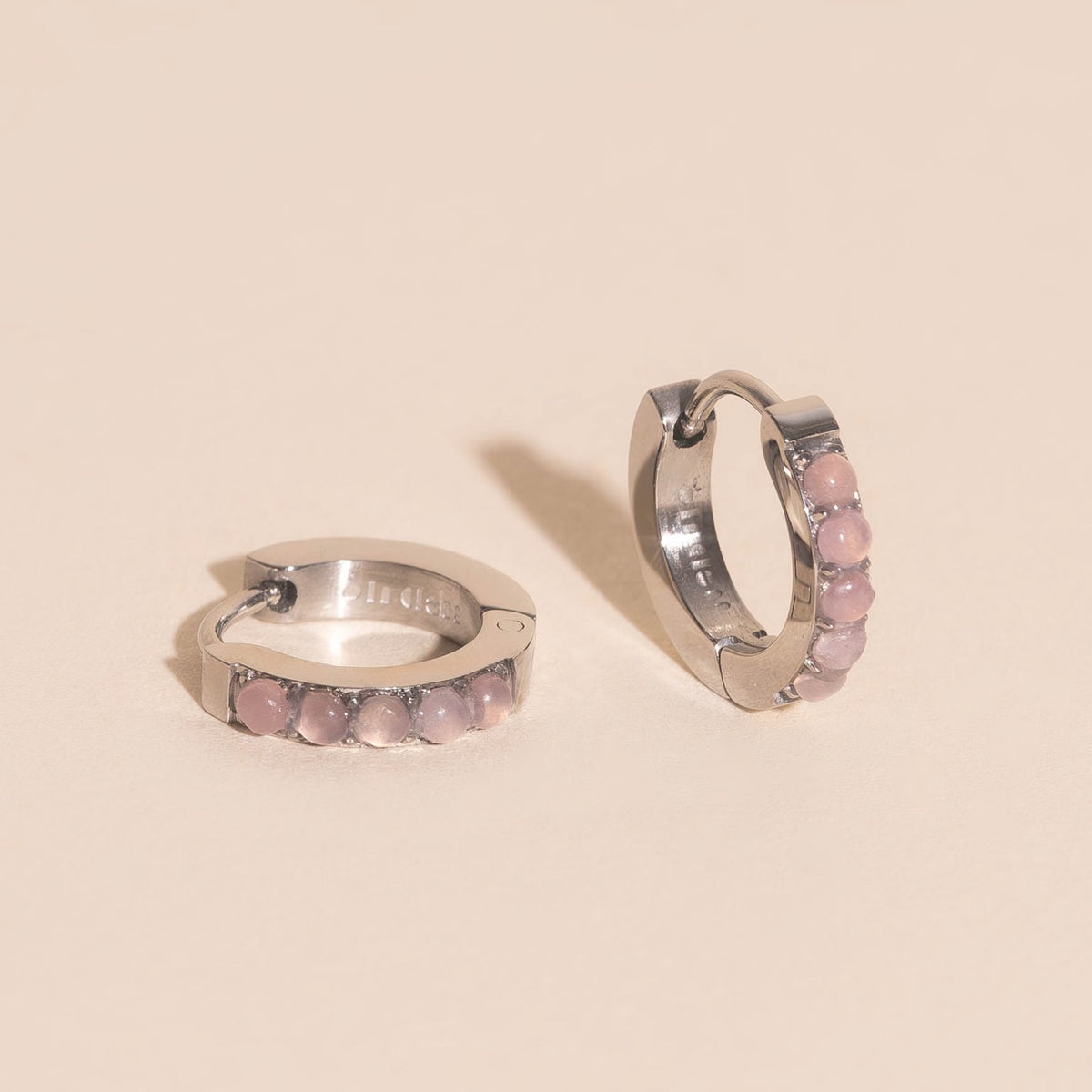 Color Gem Huggie Hoop Earrings