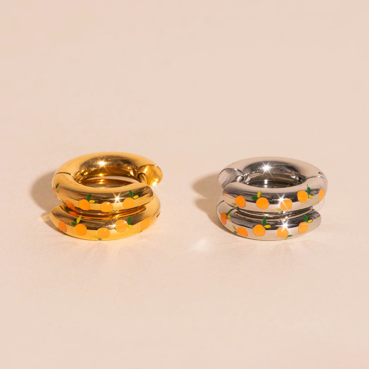 Clementine Chunky Rounded Huggie Hoop Earrings