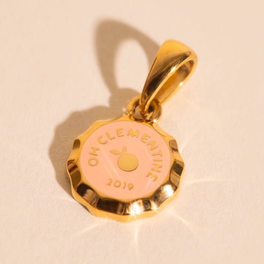 Mini Oh Clem Bottle Cap Necklace Charm