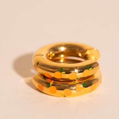 Clementine Chunky Rounded Huggie Hoop Earrings