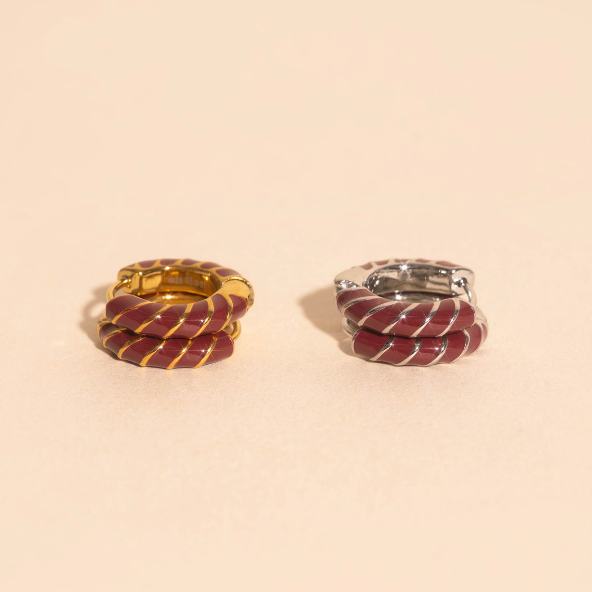 Color Chunky Rounded Huggie Hoop Earrings