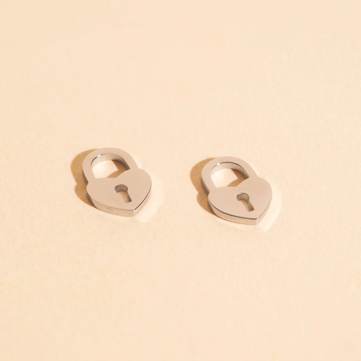 Heart Locket Chunky Huggie Hoop Charms