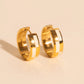 16mm Block Checkered Super Chunky Huggie Hoop Earrings