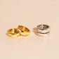 16mm Block Checkered Super Chunky Huggie Hoop Earrings