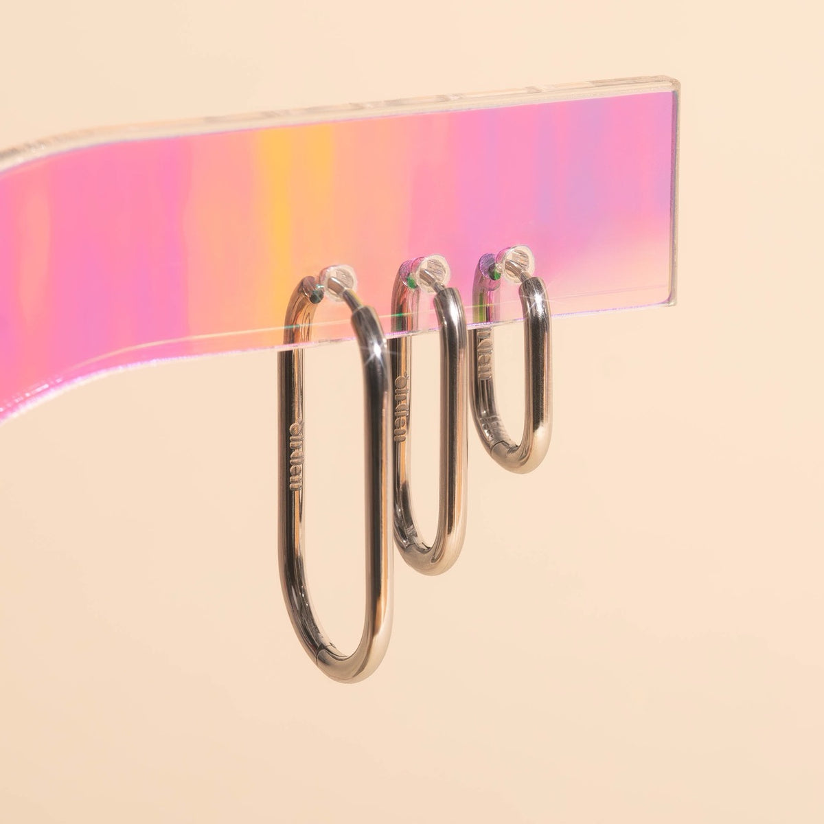 FeatherTUFF™ Rectangle Hoop Earrings 3-pack