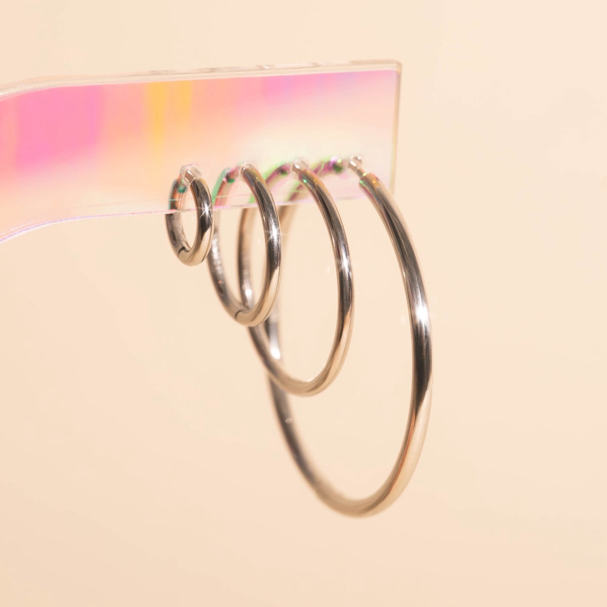 FeatherTUFF™ Circle Hoop Earrings 4-pack