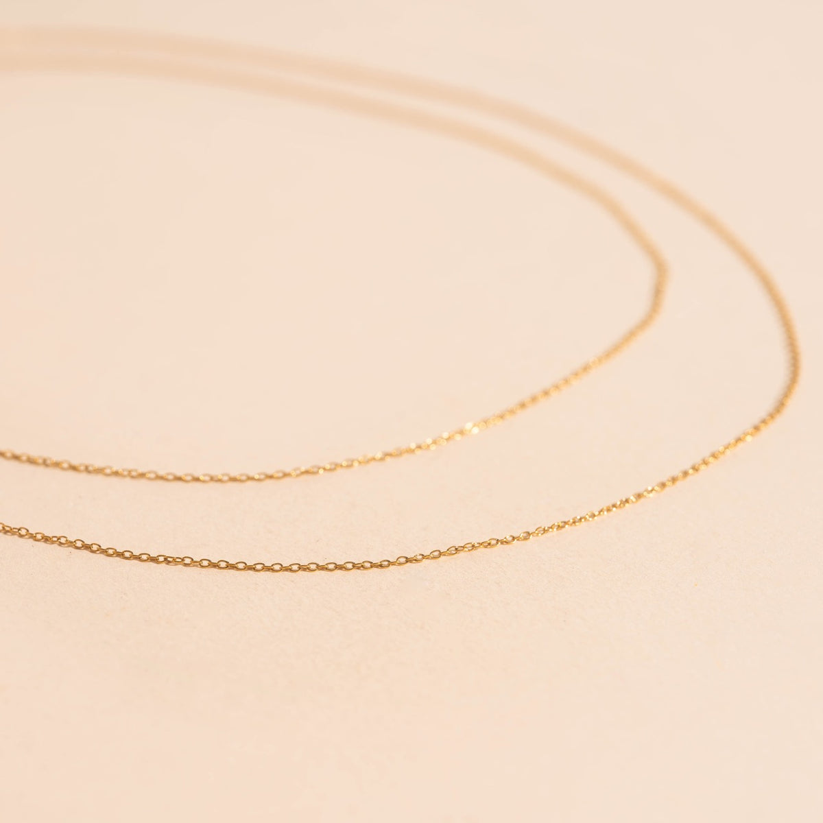 Gold Dainty Cable Chain Necklace Bundle