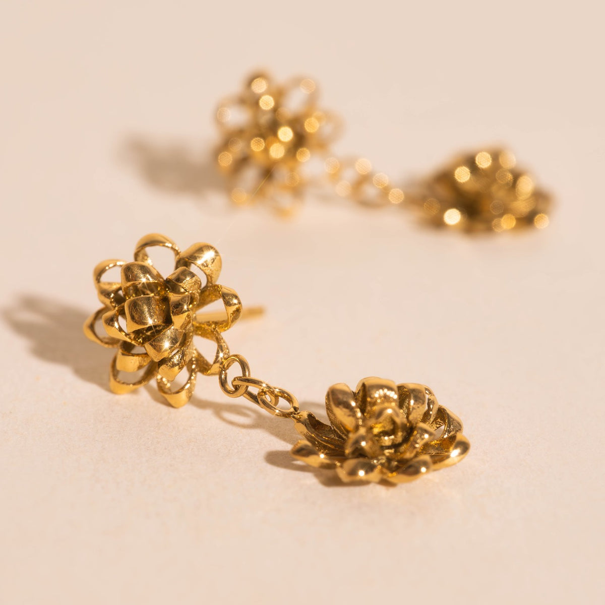 Gift Bow Dangle Stud Earrings