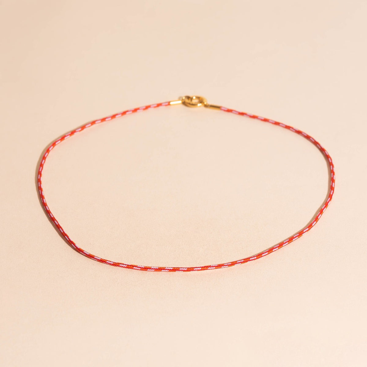 Red & Orange Cord Necklace (18")