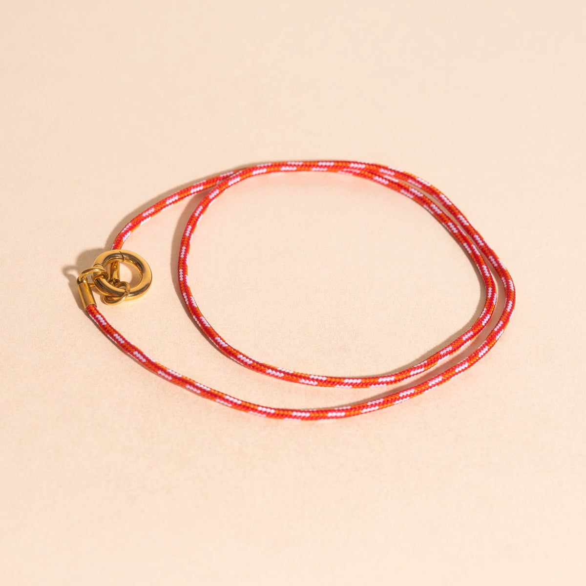 Red & Orange Cord Necklace (18")
