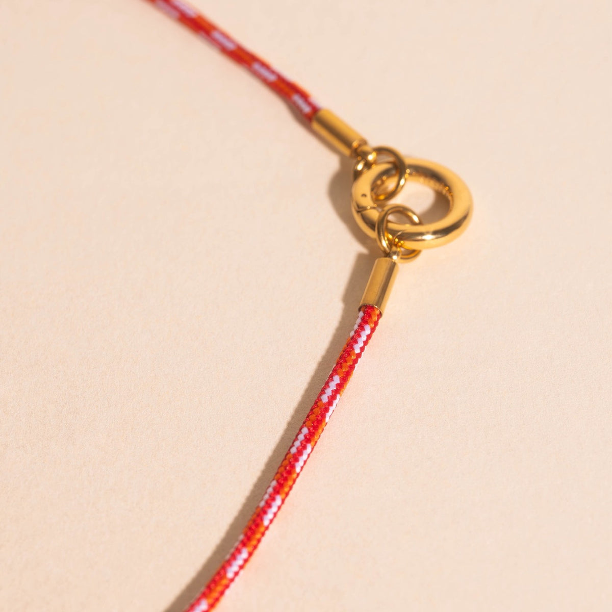 Red & Orange Cord Necklace (18")