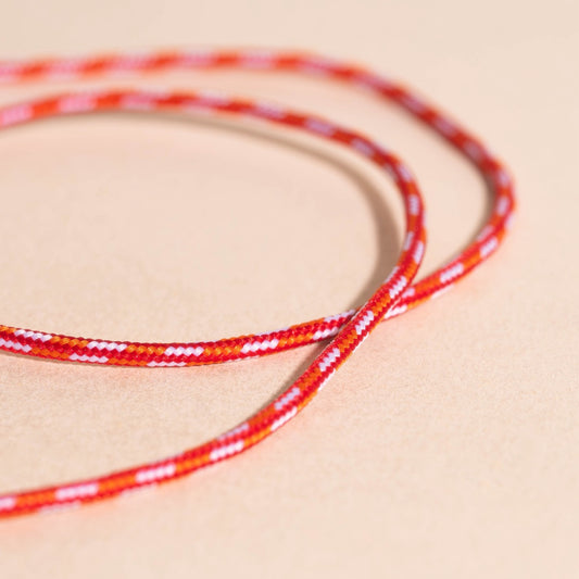 Red & Orange Cord Necklace (18")
