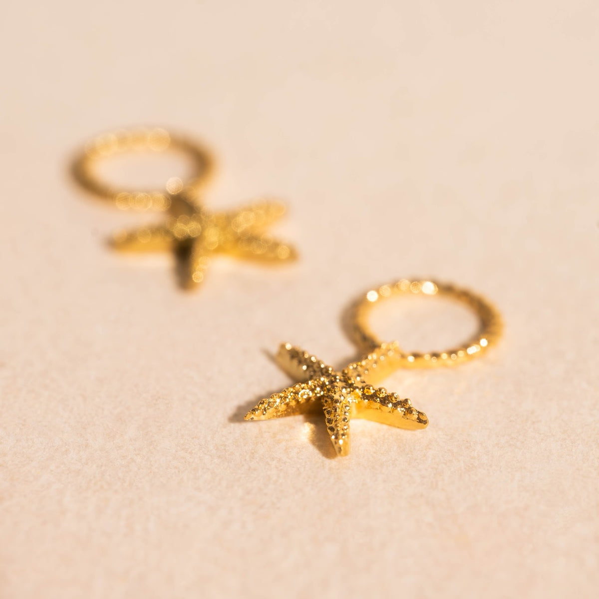Starfish Huggie Hoop Charms