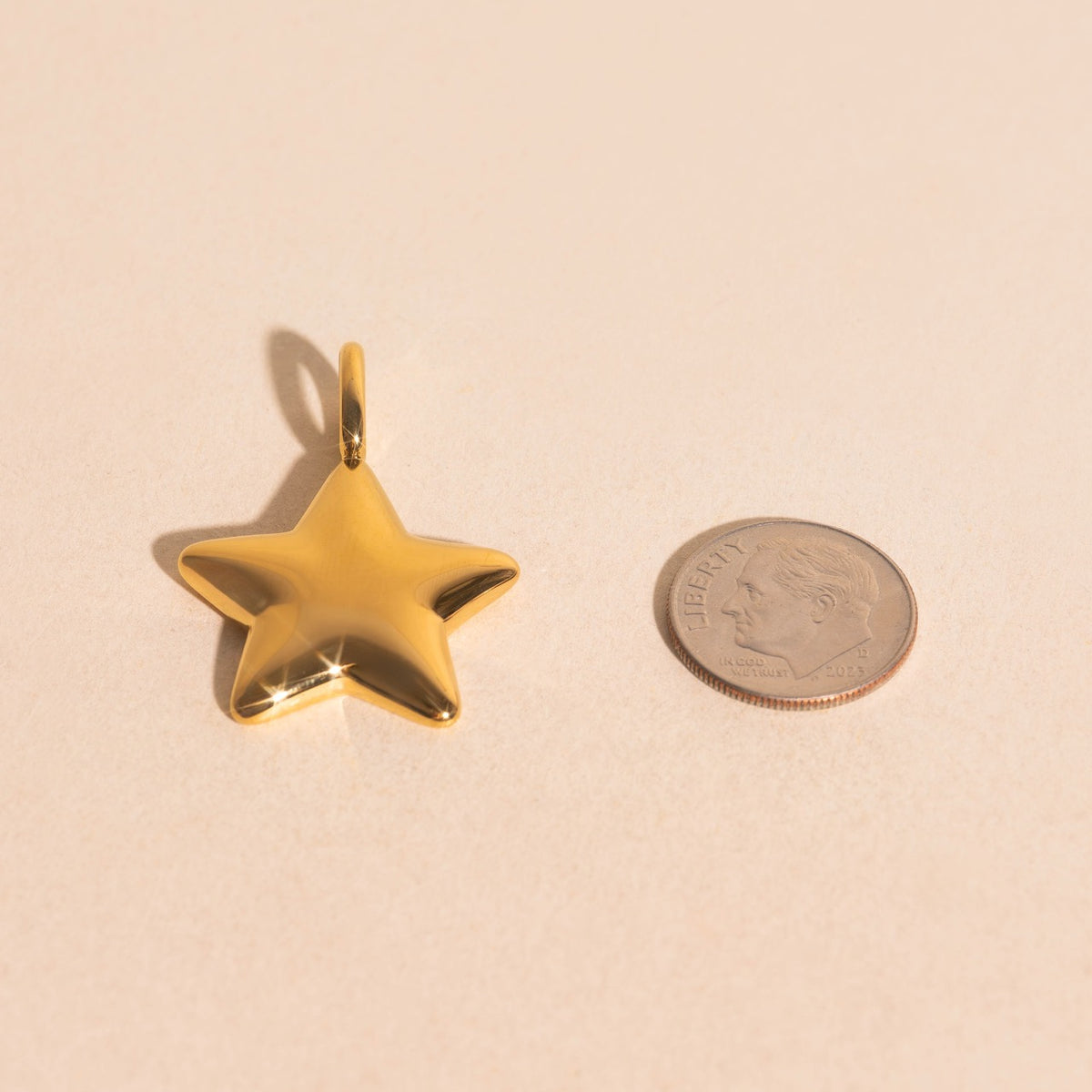 Puffy Star Necklace Charm