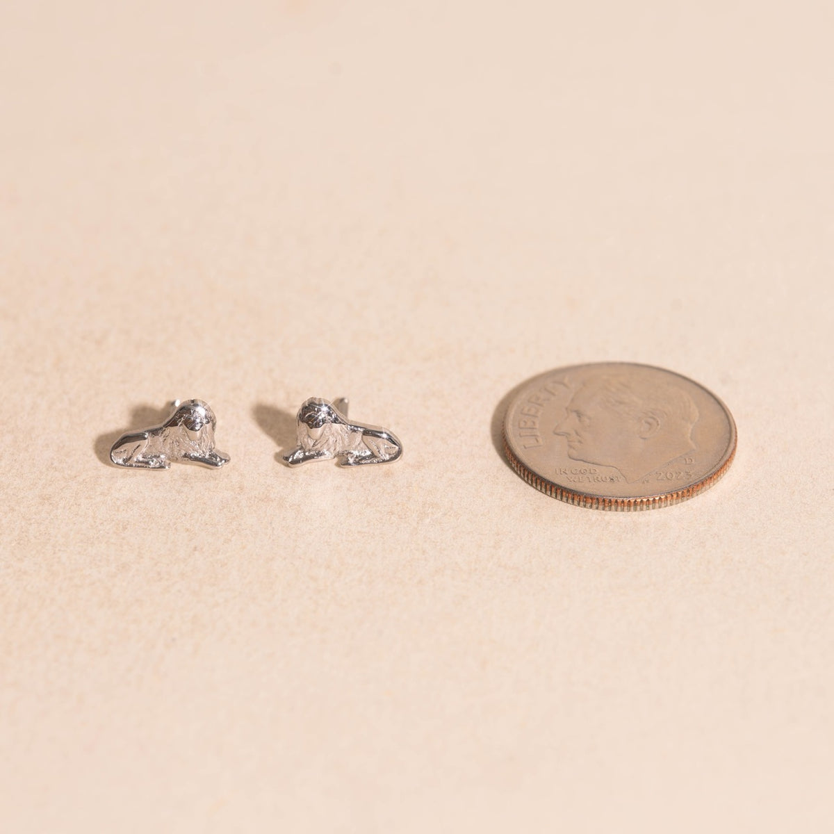 Lion Mini Stud Earrings