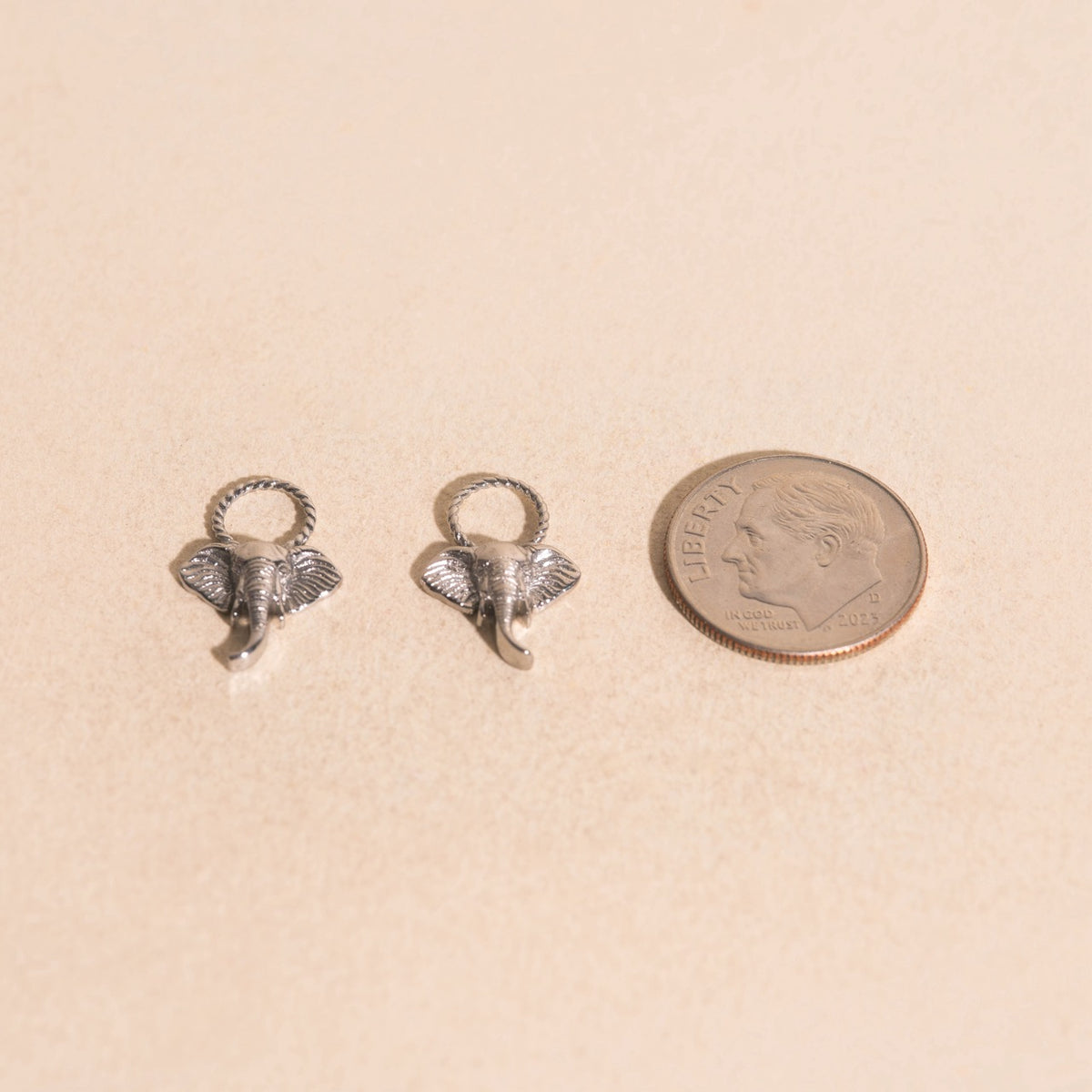 Elephant Huggie Hoop Charms