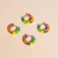 Color Block Huggie Hoop Earrings