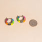 Color Block Huggie Hoop Earrings