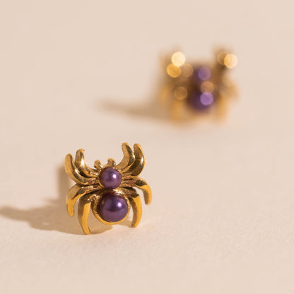 Spider Pearls Mini Stud Earrings