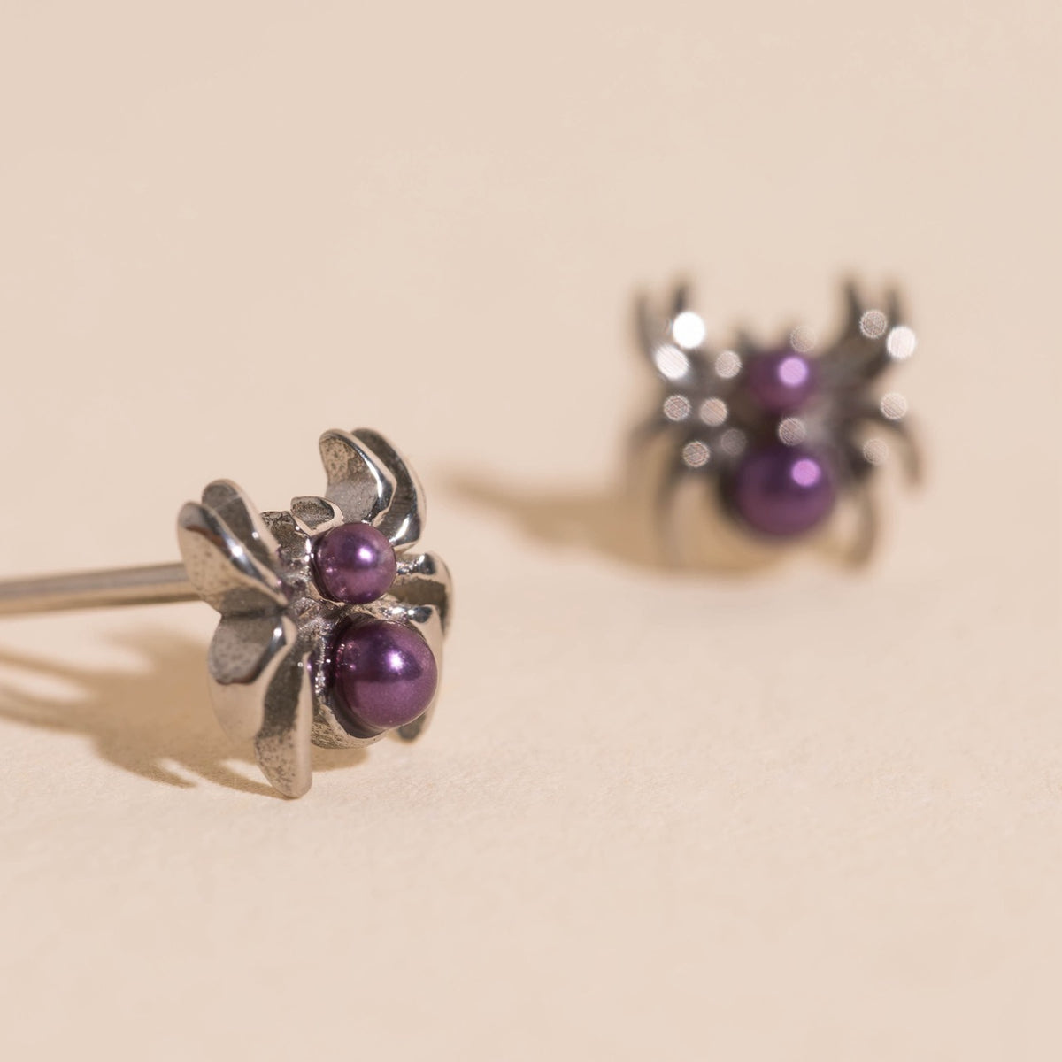 Spider Pearls Mini Stud Earrings
