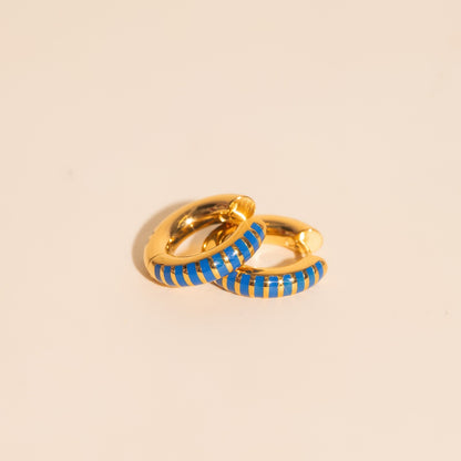 Festival Chunky Rounded Huggie Hoop Earrings