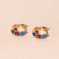 Color Block Huggie Hoop Earrings