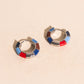 Color Block Huggie Hoop Earrings