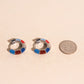 Color Block Huggie Hoop Earrings
