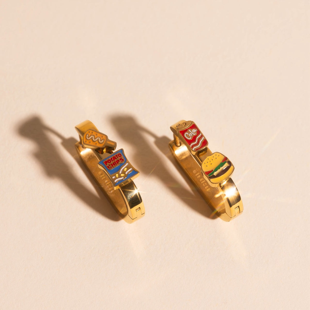 Cookout Food 3D Huggie Hoop Earrings