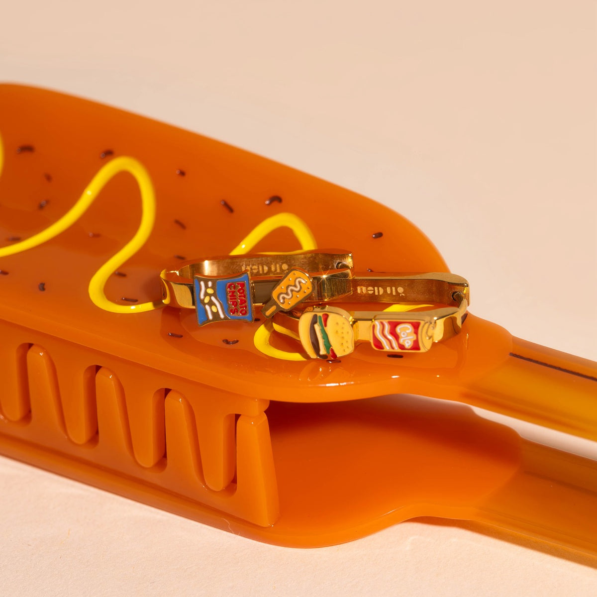 Cookout Food 3D Huggie Hoop Earrings