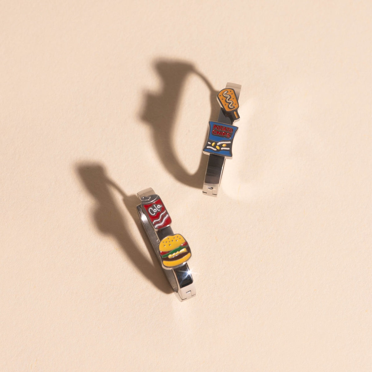 Cookout Food 3D Huggie Hoop Earrings