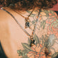Black Stone Necklace Charm