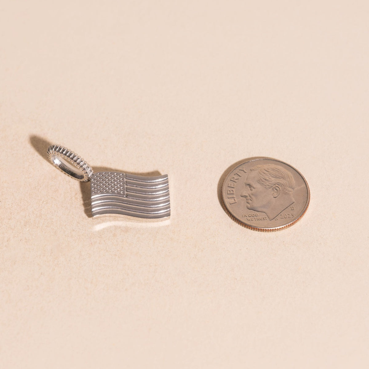 American Flag Necklace Charm