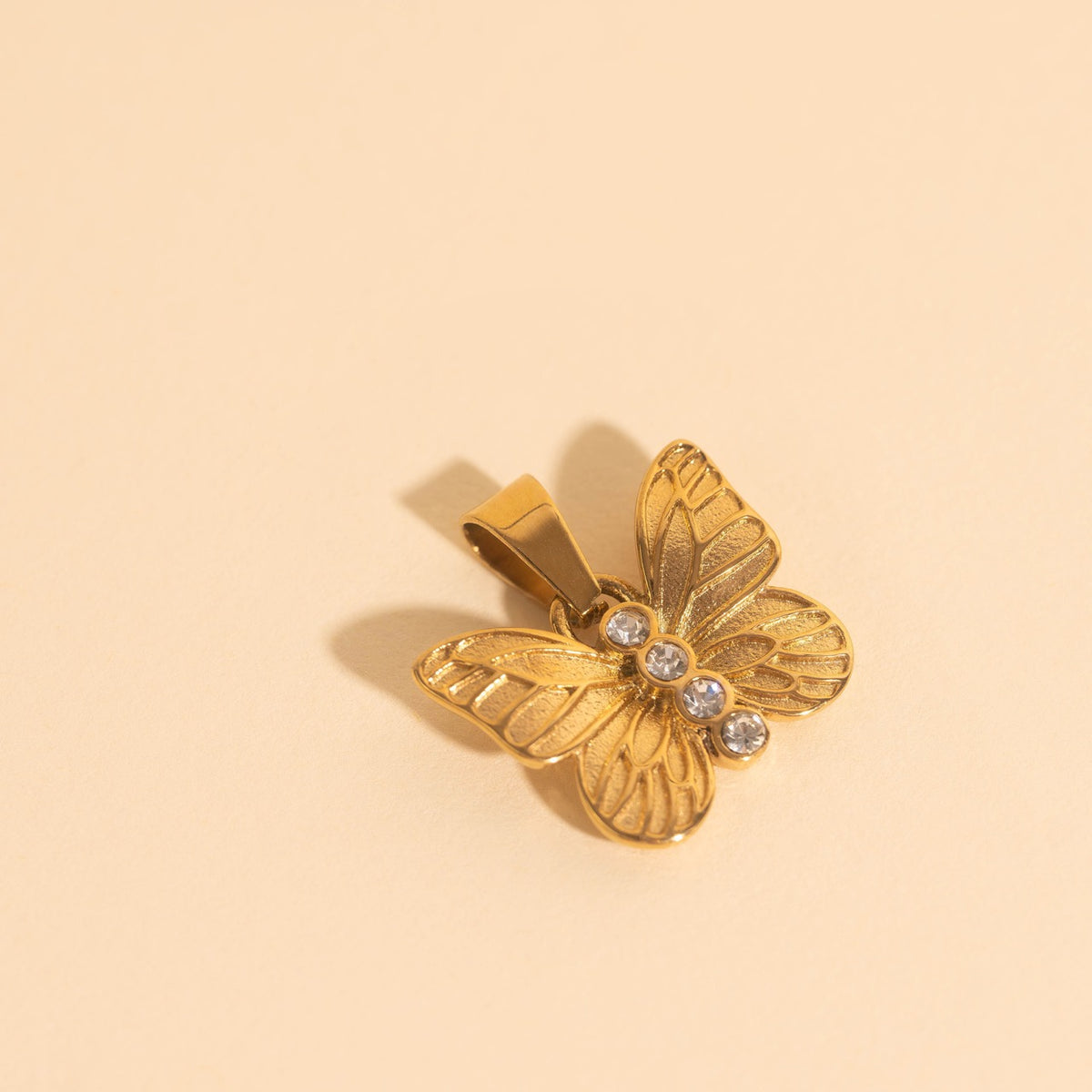 Butterfly Crystal Necklace Charm