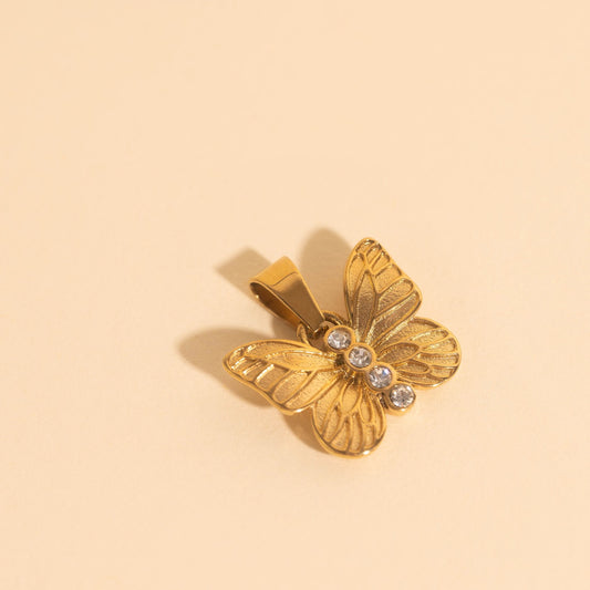Butterfly Crystal Necklace Charm