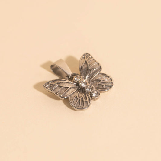 Butterfly Crystal Necklace Charm
