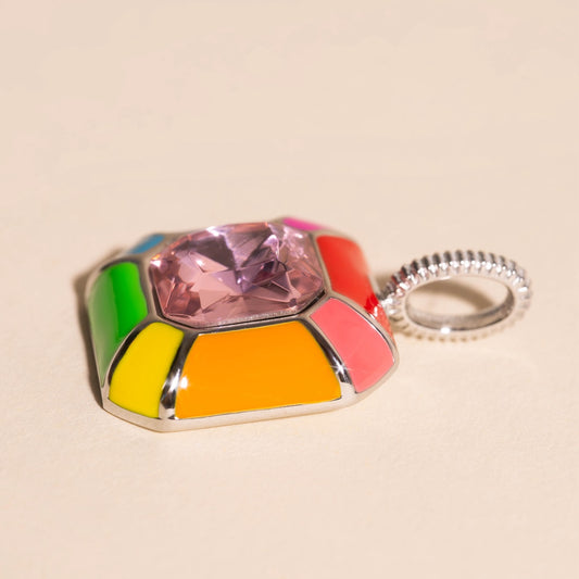 Neon Rainbow Miley Necklace Charm